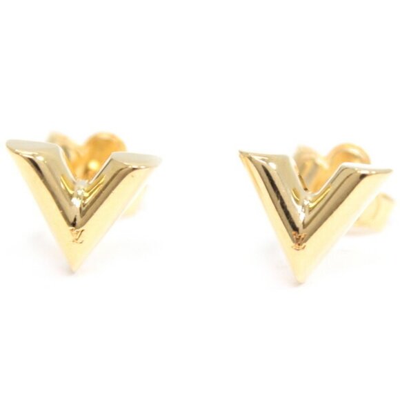 LOUIS VUITTON Gold Earrings - Picture 1 of 9
